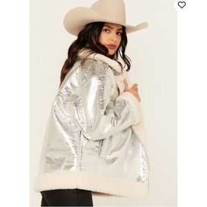 BLANKNYC WOMEN'S METALLIC MOTO JACKET
